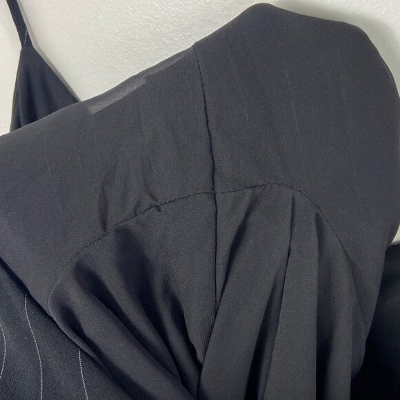 Cupcakes Cashmere Wide Leg Jumpsuit Black Pinstripe Size Medium Revolve Minimal - Picture 6 of 14